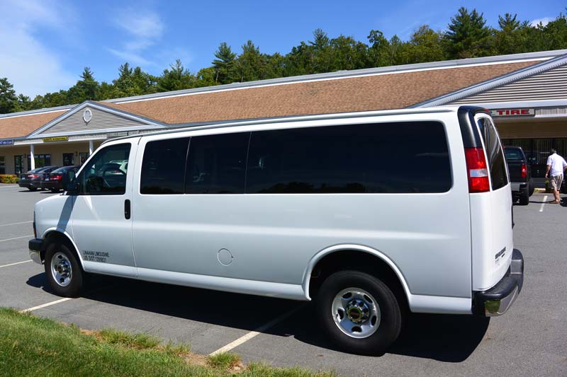 GMC passenger van side view