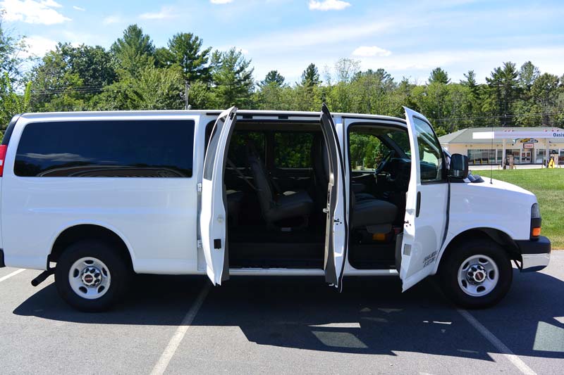 GMC passenger van profile open doors