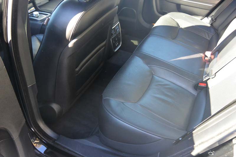Luxury sedan back seat