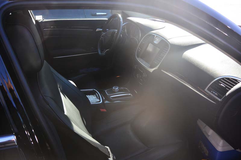 Luxury sedan front seat