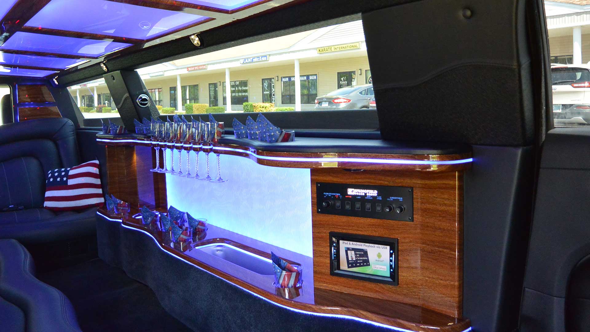 Stretch limo interior